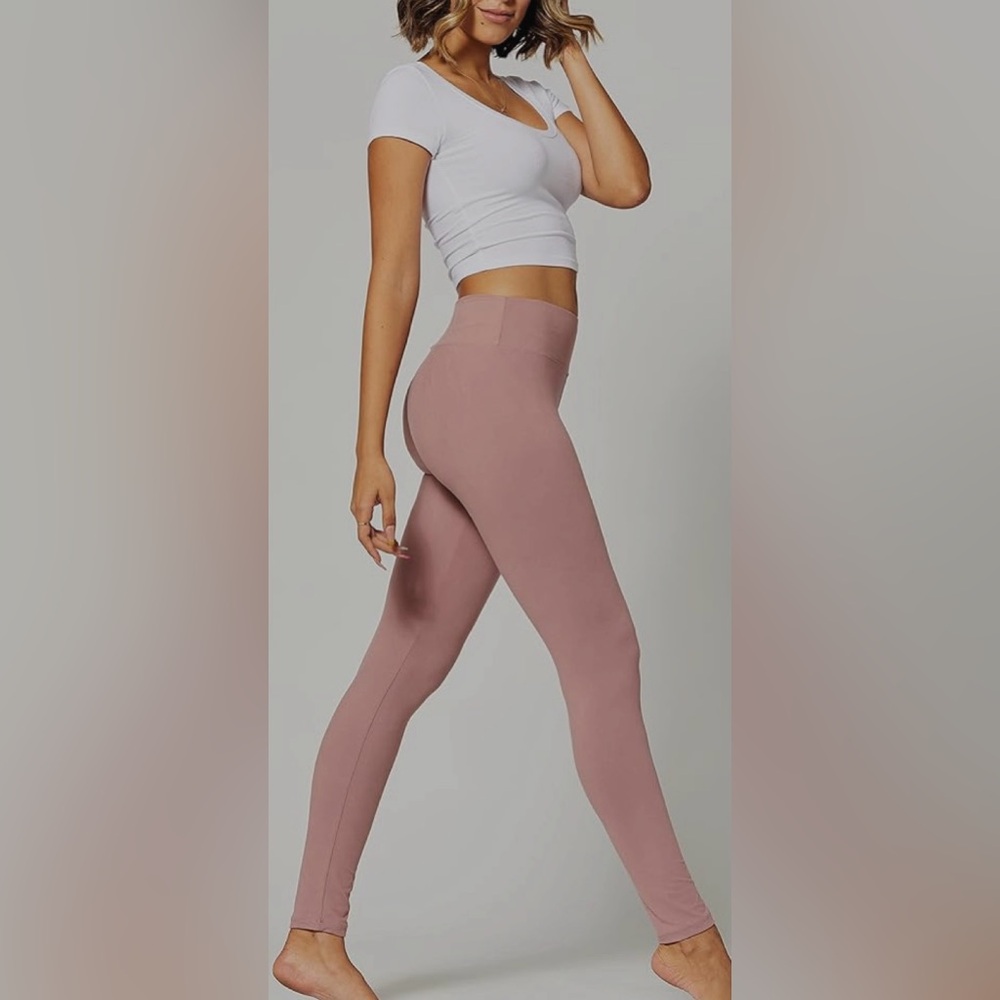 NWOT Conceited-  Dusty Pink Premium Ultra Soft High Waisted Leggings for Women
